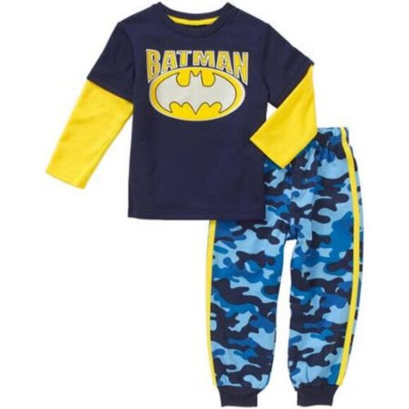 New DC Comics Batman Sweatsuit Outfit Set Sweatshirt/pants Fleece Boy Toddler 4T - Picture 3 of 4